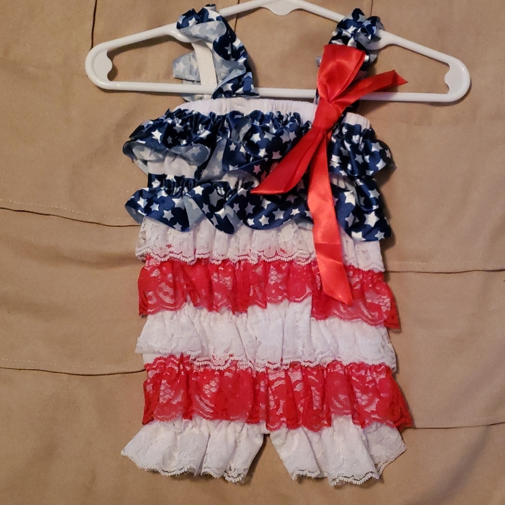 Flag Infant Romper NWOT